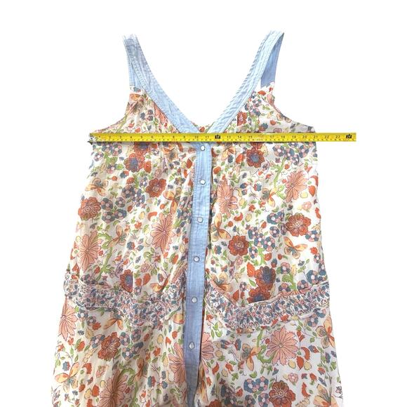 Free People Kelso Maxi Dress Large XL BOHO Peasant Floral Cottagecore Prairie - Picture 10 of 16